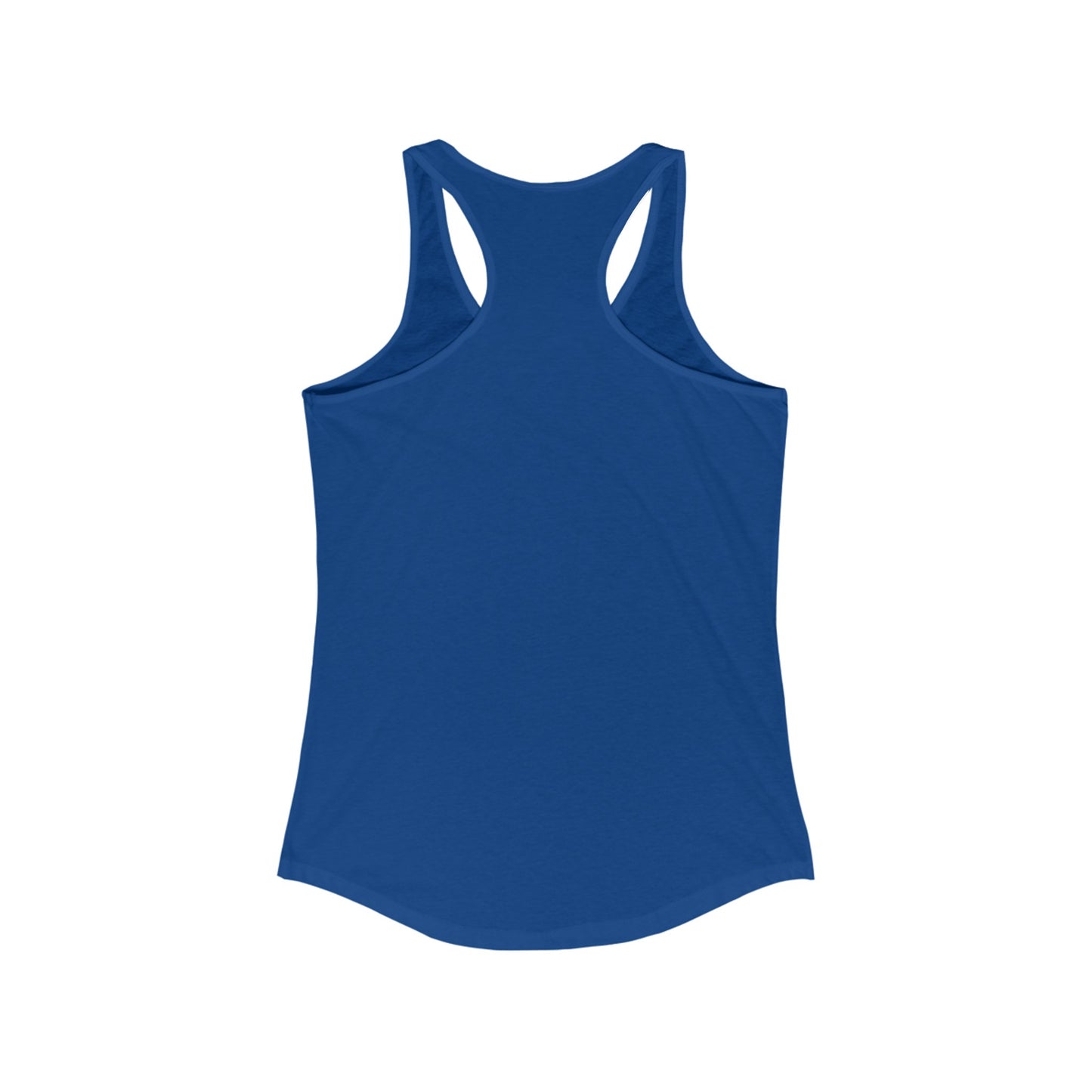 Racerback Tank-Top, Damballah-Wedo veve, White on Royal-Blue