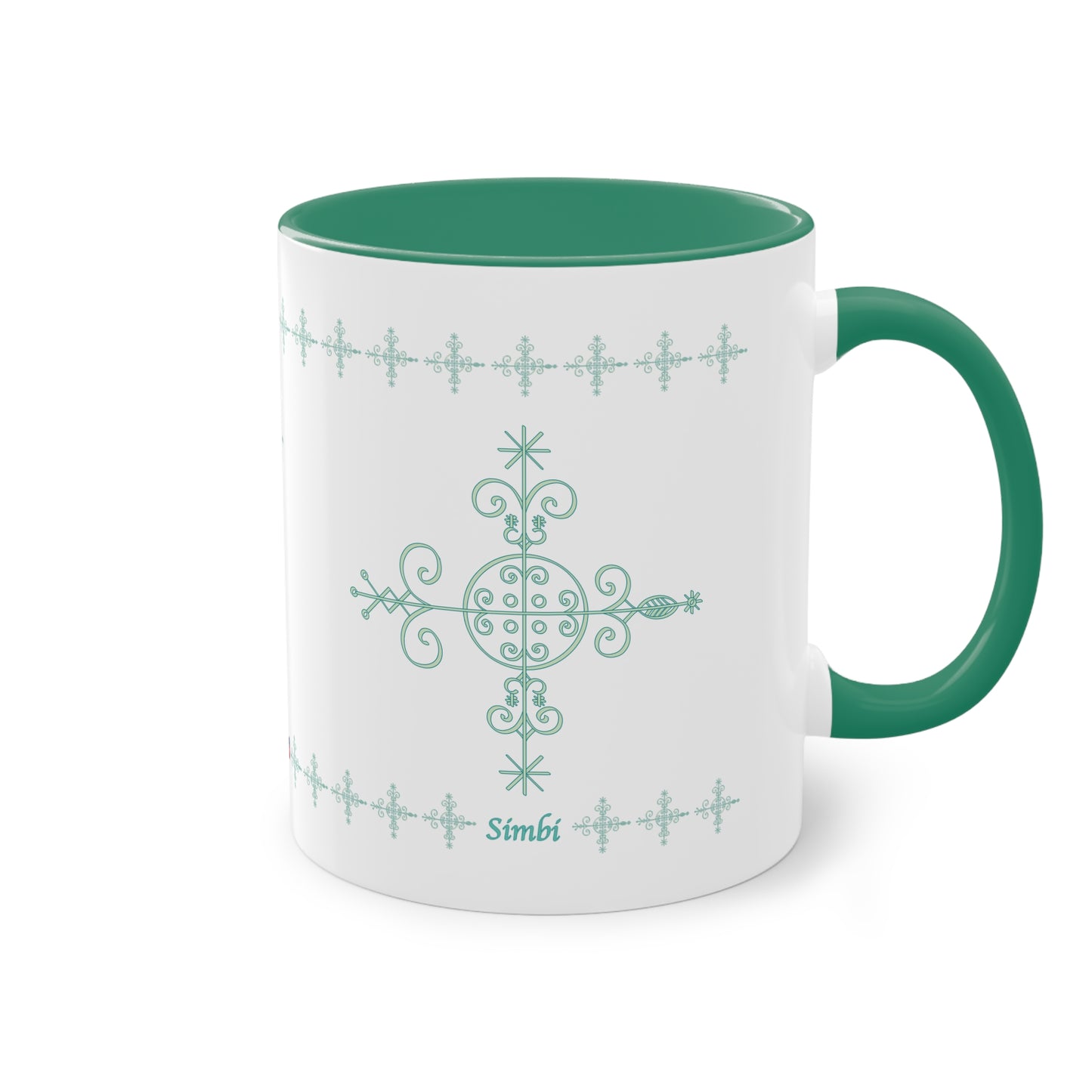 Simbi Green Two-Tone Coffee Mug, 11oz