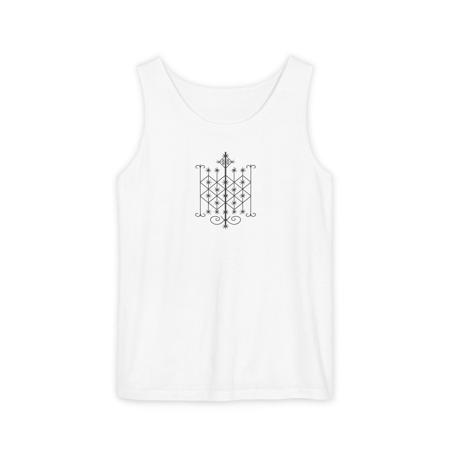 Uni Tank-Top Ogun veve, Black on White