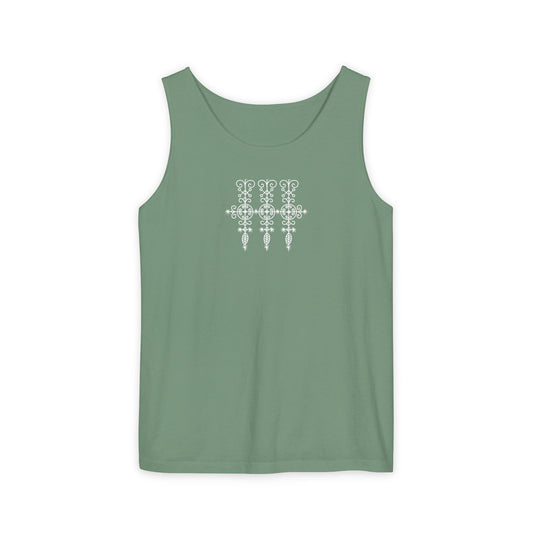 Uni Tank-Top Marassa veve, White on Light-Green