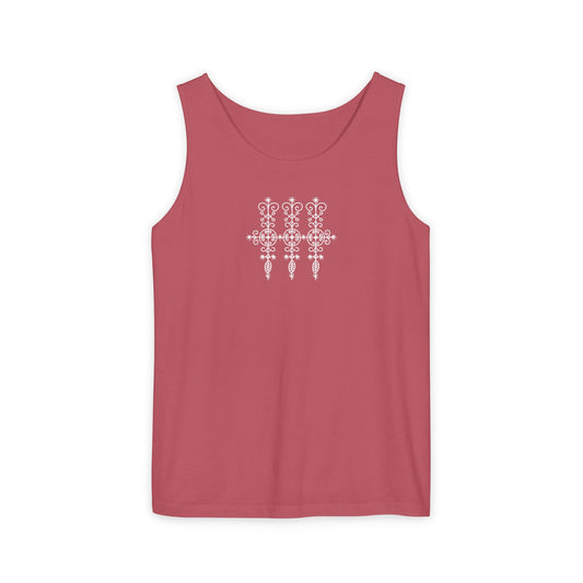 Uni Tank-Top Marassa veve, White on Crimson