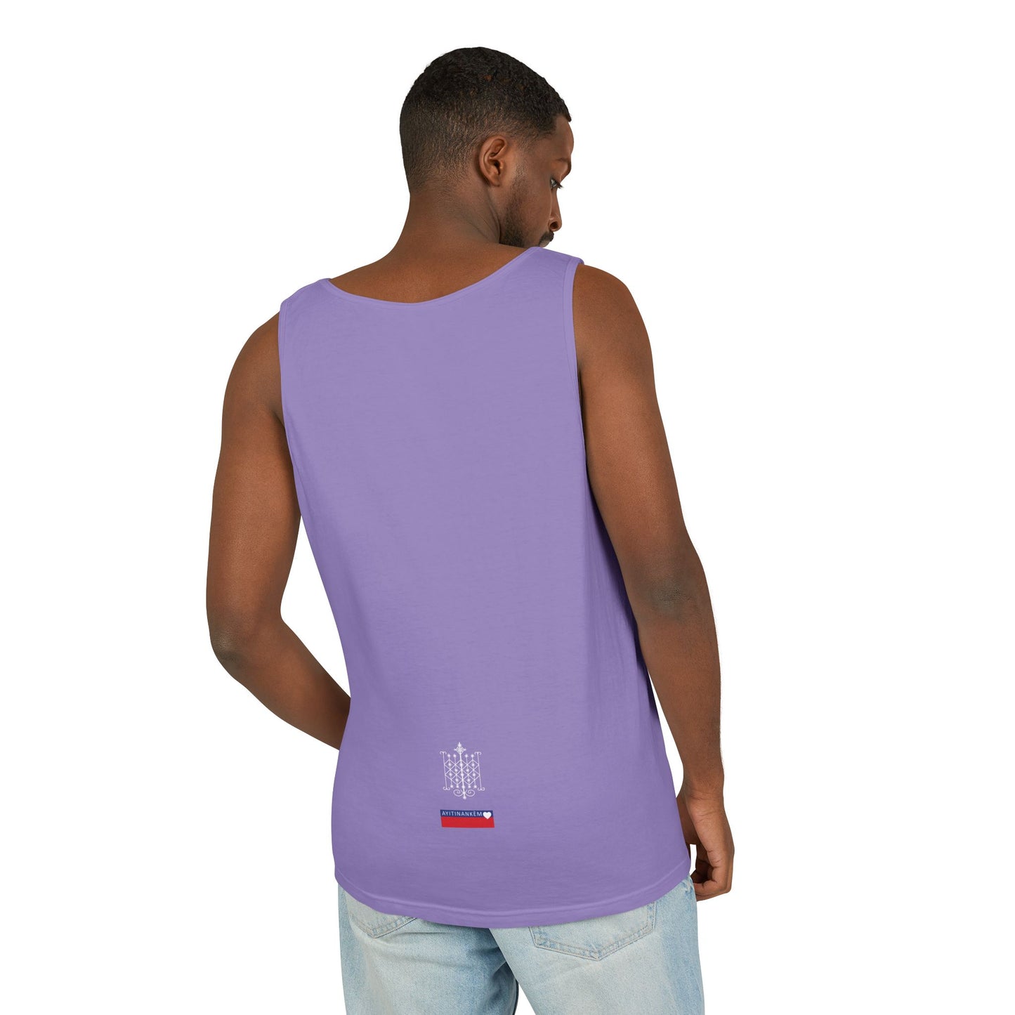 Uni Tank-Top Ogun veve, White on Violet