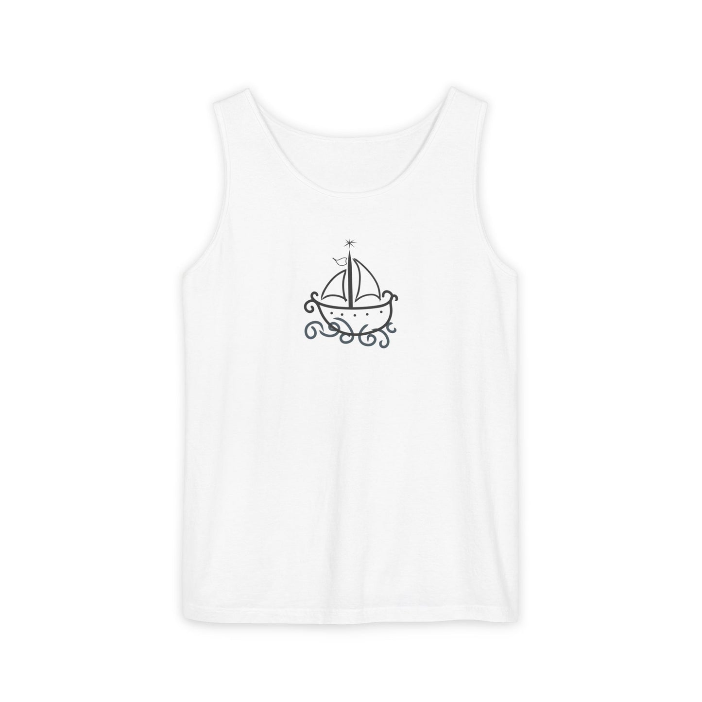 Uni Tank-Top Agwe veve, Black on White