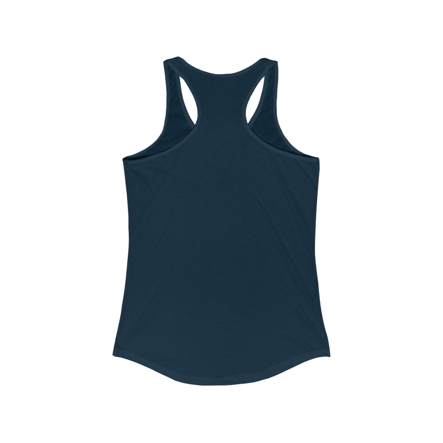 Racerback Tank-Top, Erzuli-Dantor veve , Blue on Midnight Navy Blue