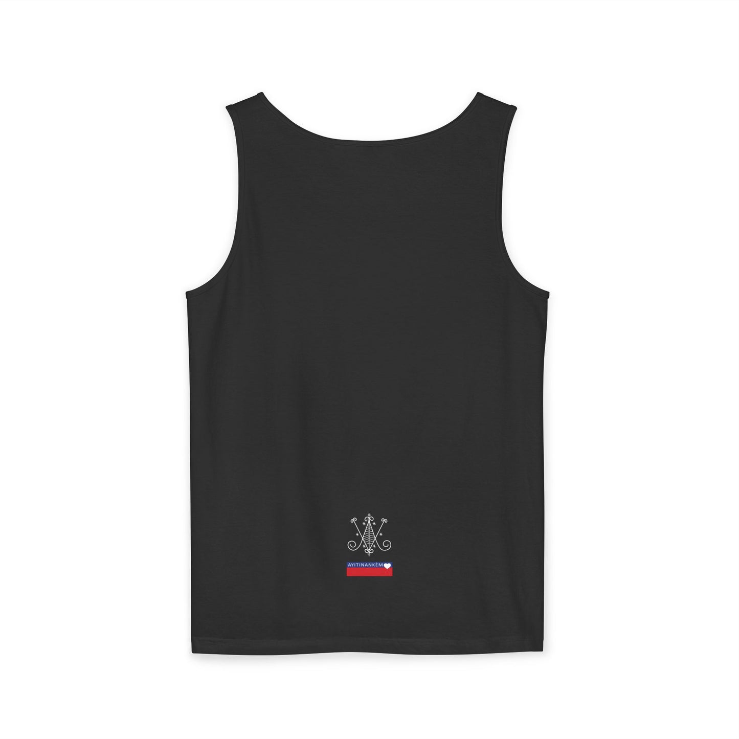 Uni Tank-Top Ayizan veve, White on Black