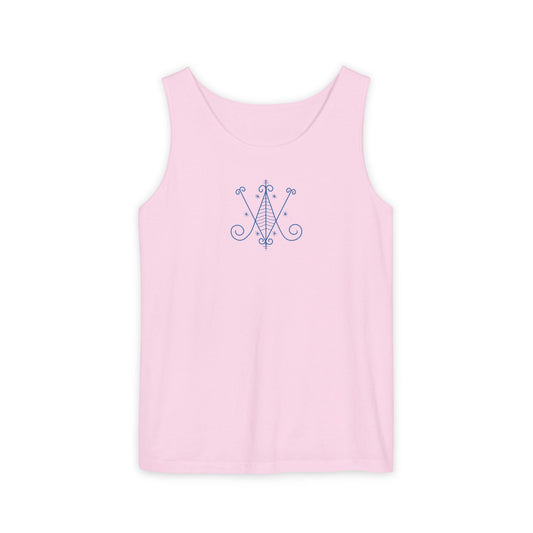 Uni Tank-Top Ayizan veve, Blue on Blossom